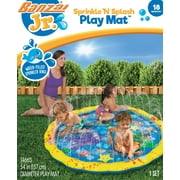 Banzai Sprinkle 'N Splash 54 Water Play Mat Lawn Water Slide, Multicolor, Ages 18 Months+