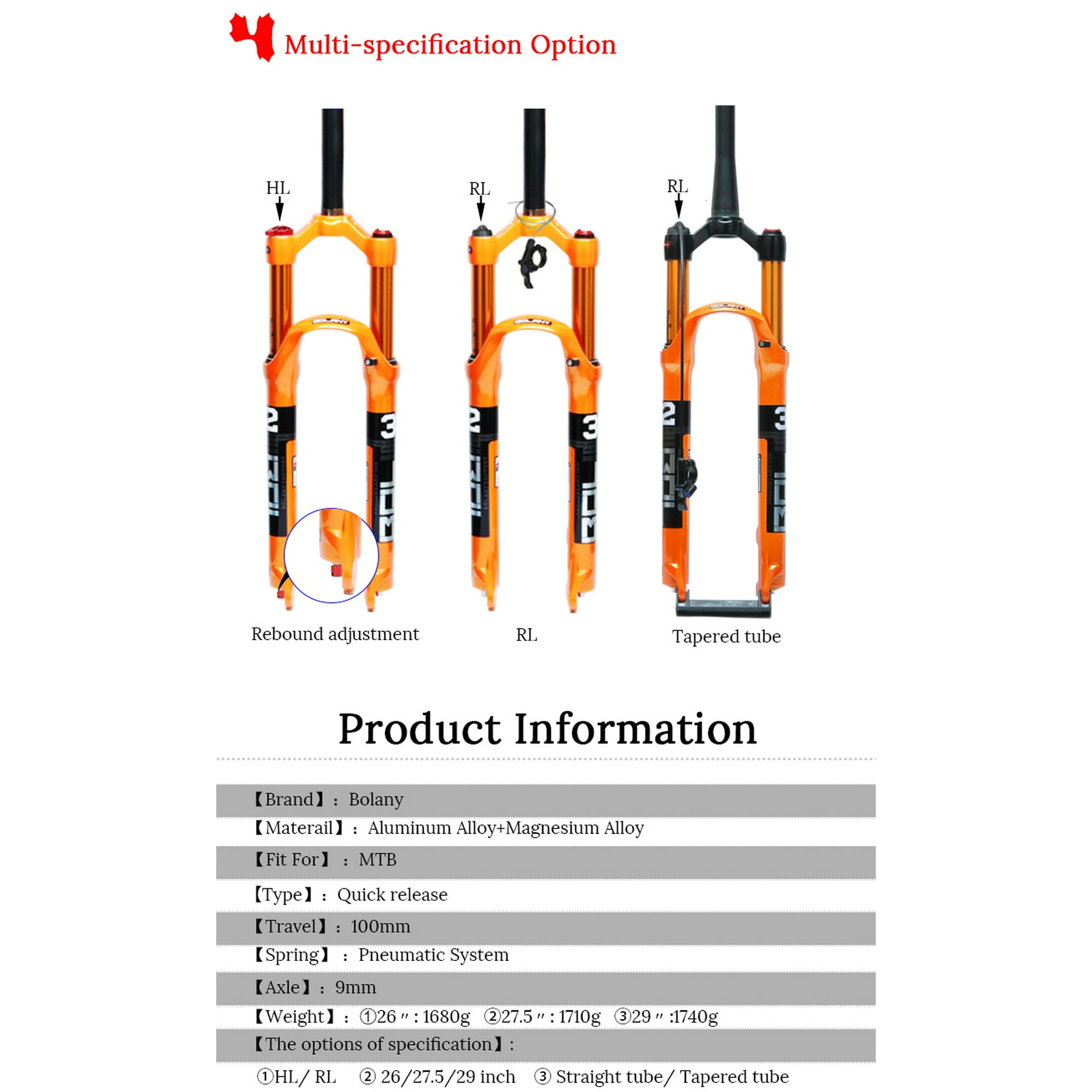 Bolany 32 air fork sale
