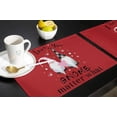 thumbnail image 5 of Valentines Placemats 4pcs Hearts Pattern Gnomes Couple Table Mats for Dining Table I Love You Red Table Mats Cotton and Linen Washable 12x18in, 5 of 6