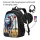 thumbnail image 2 of Fotbe Colorful Cow Pasture Mochila con Estampado y Puerto USB para Hombre y Mujer, Mochila Antirrobo, Mochila de Viaje, Mochila Escolar, Mochila Universitaria, 2 of 7