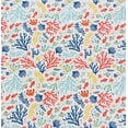 thumbnail image 5 of Serafina Home Fish Swimming Among Coral and Sea Plants Vinyl Flannel Back Tablecloth 52" x 52", 5 of 9