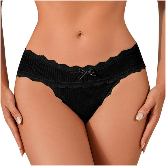 Kmdttou Summer Clearance!Women's Solid Color Patchwork Briefs Panties Underwear Knickers Bikini Underpants (Available in Plus Size)