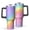 Black-3, variant on 40oz Tumbler with Handle and Straw, Vacuum Insulated Stainless Steel Travel Mug, Fits Car Cup Holder, Neon Rainbow Print
