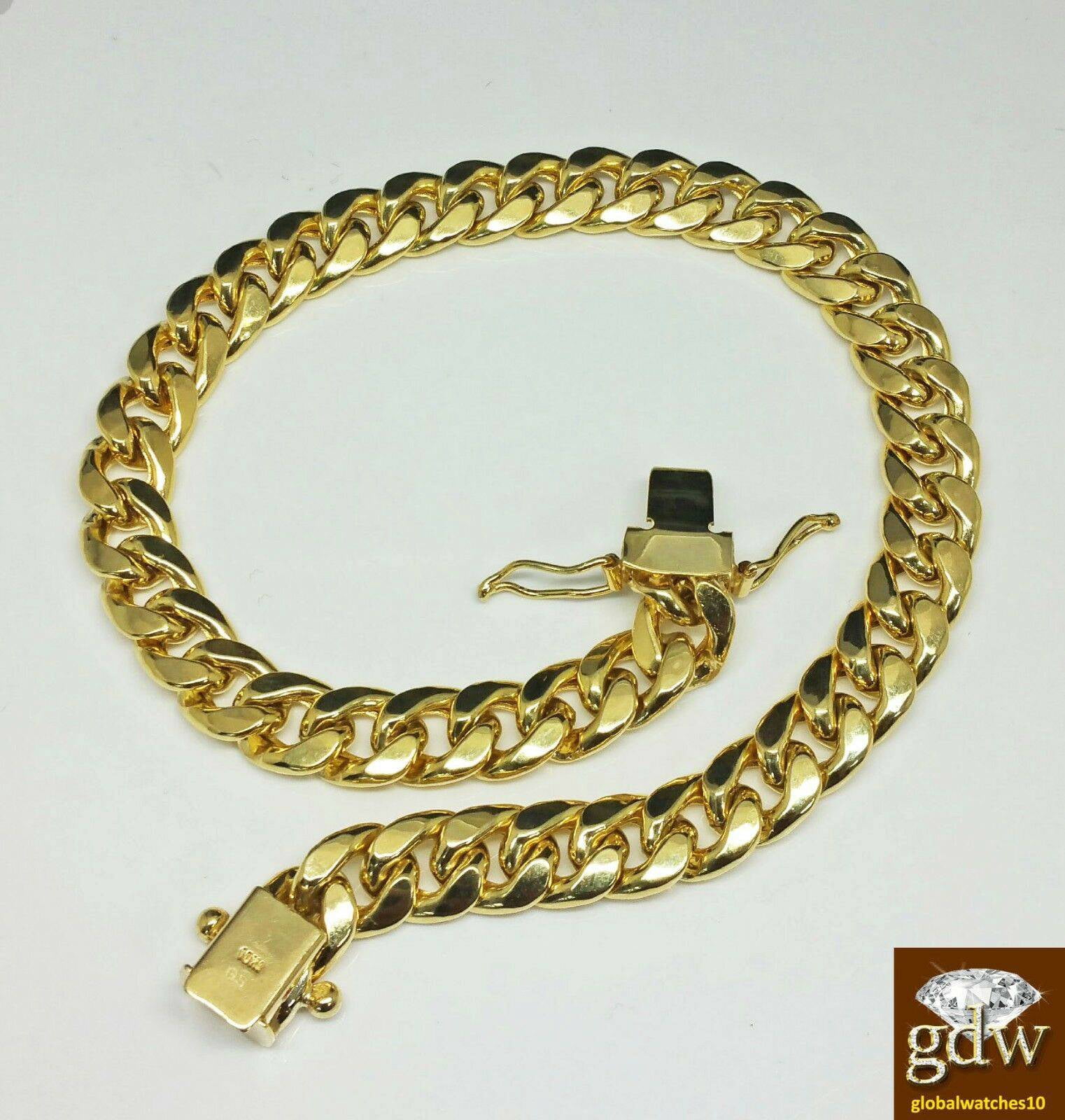 Men 10k Gold 8 inch Miami Cuban Link 