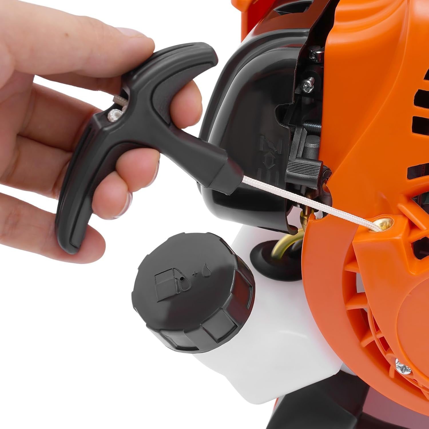 Handheld 26cc Gas Leaf Blower, 2 Cycle Engine Gas Powered Leaf Sweeper Cleaning Air Cooling 7500rpm,Lightweight & Easy Start, for Lawn Care, Snow Blowing & Yard Cleaning