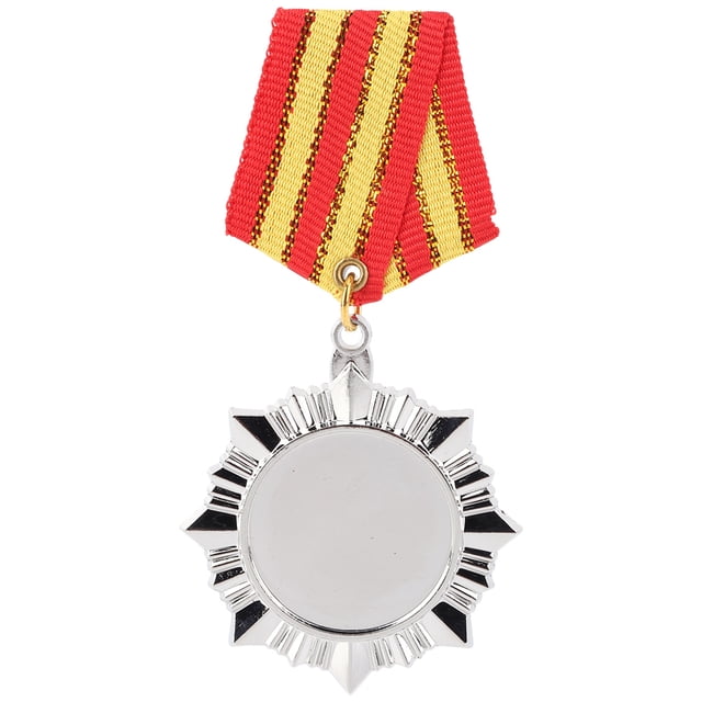 Medalla 5 Cm Plata Con Cinta para El Cuello Premios Juegos Pelota