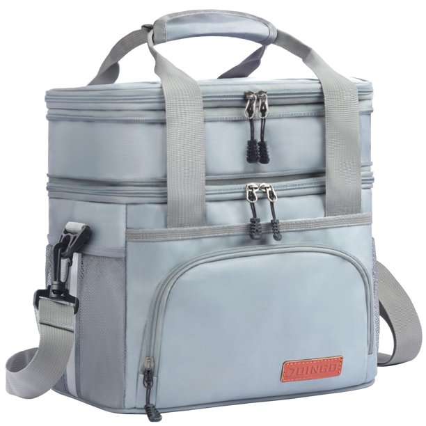 Lonchera JOINGO Grande de Doble Capa Aislada Gris