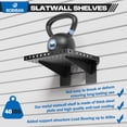 thumbnail image 3 of 2 Pack Slatwall Shelves, Heavy Duty Metal Slat Wall Shelf for Retail, Garage, Home Storage, 20 lbs Load Capacity, Universal Slatwall Accessories(10 x 12 Inch-2, Black), 3 of 14