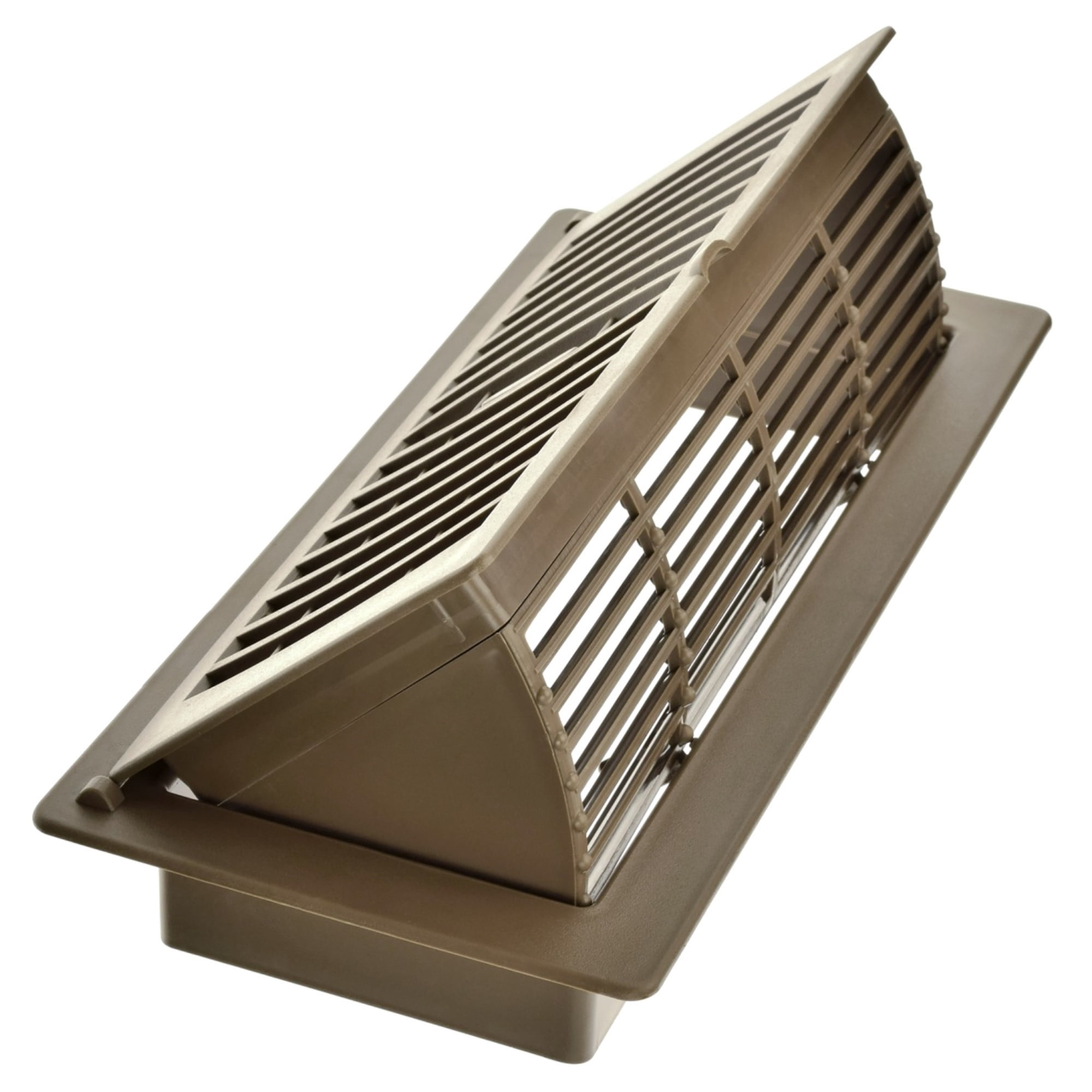 4in x 12in Plastic Rust Proof Tan Pop-Up Heating and Cooling Floor Register (2 PACK) - Overall Dimensions 5 1/4in x 13 1/4