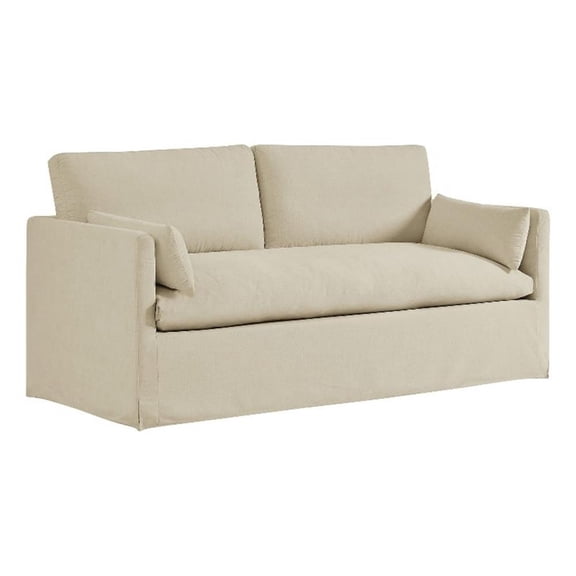 Wellfleet Slipcovered Linen-Blend Loveseat in Linen