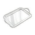 thumbnail image 4 of Fancyes Rectangle Serving Tray Food Tray,Multipurpose,Tea Cup Tay Decorative Tray Vanity Tray for Office Coffee Table Kitchen Bedroom Argent, 4 of 8