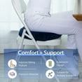 thumbnail image 4 of HOMCA Donut Pillow Hemorrhoid Seat Cushion for Office Chair, Premium Memory Foam Chair Cushion, Sciatica Pillow for Sitting Tailbone Pain Car Seat Cushions, Blue(17.7 x 15 x 2.8 inches), 4 of 8