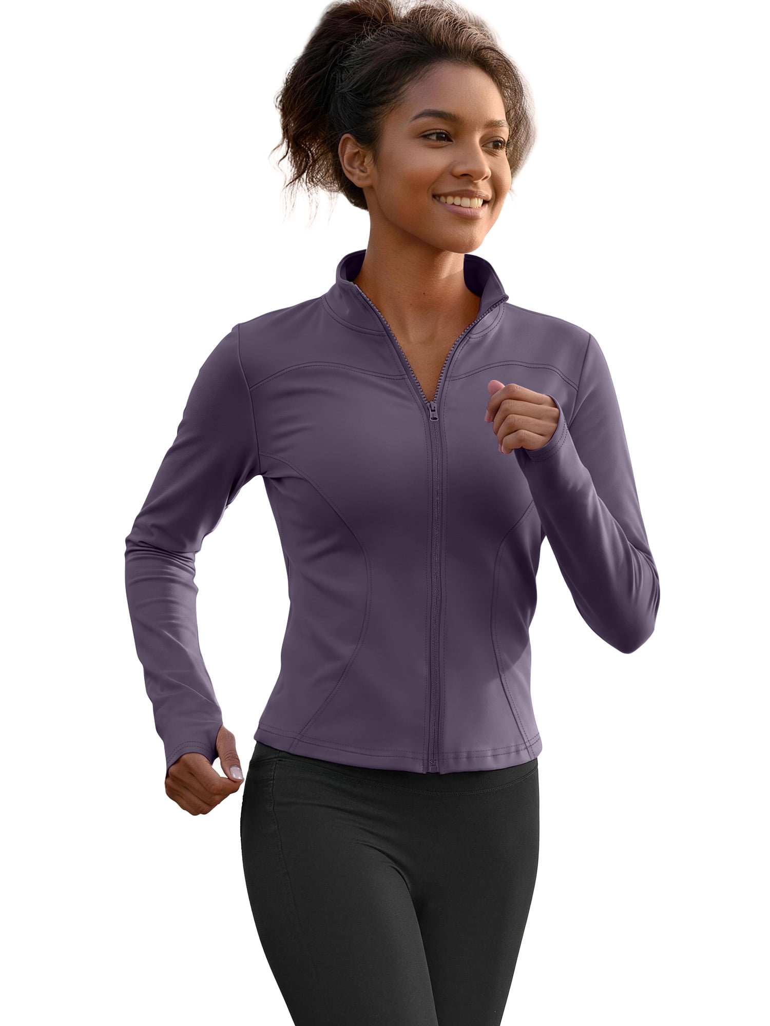 Rosvigor Women’s UPF 50+ Lightweight Athletic Jacket – Full Zip Sun Protection Long Sleeve Hiking Shirt with Thumb Holes