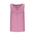 thumbnail image 6 of Taqqpue Womens Summer Cutout Tank Tops Sleeveless Shirts V Neck Casual Top Loose Fitted Y2K Cute Fashion Basic Tee Shirt, 6 of 7