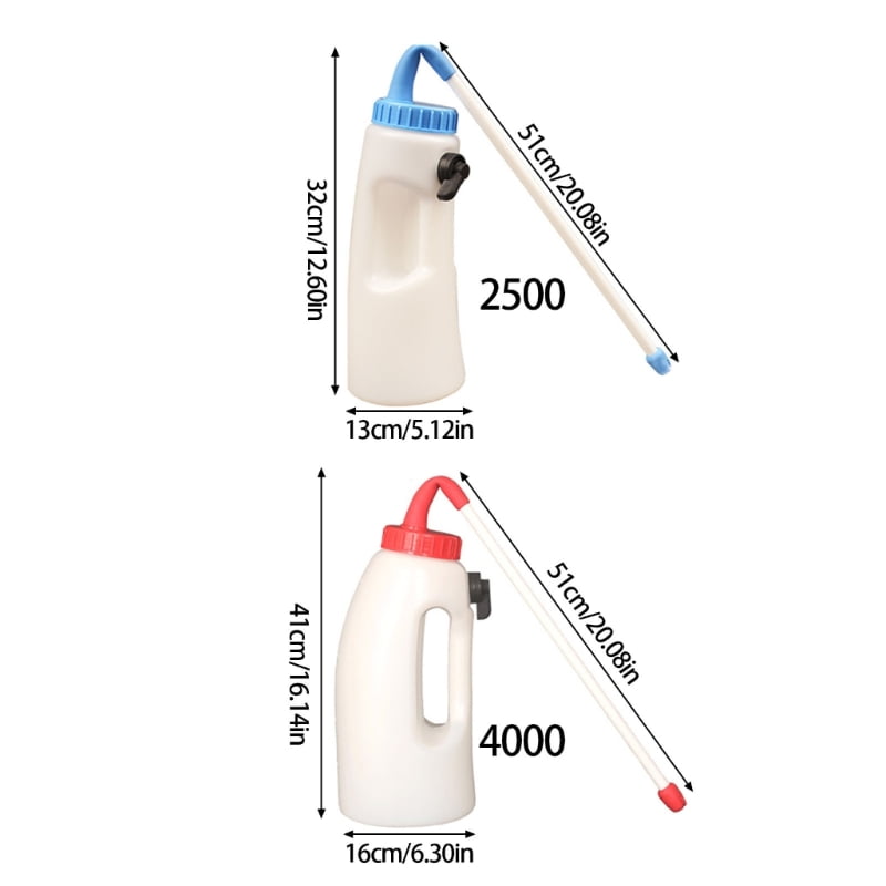 AOOOWER Thickened Handle Calfs Milk Dispenser Reusable Plastic Farm Feeders