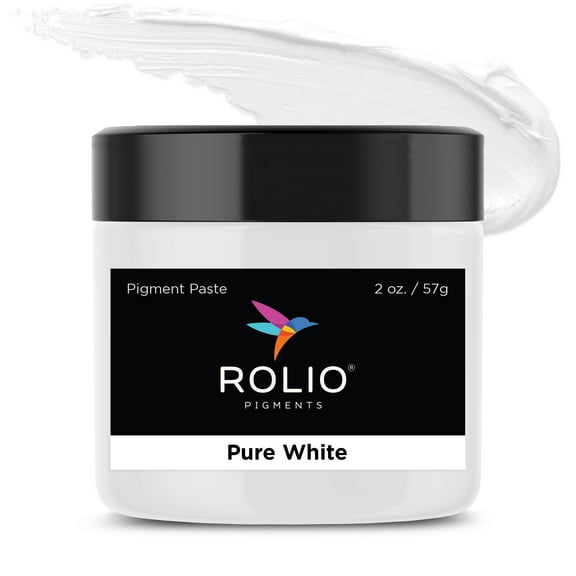 Rolio - White Pigment Paste for Epoxy Resin, Pure White, 2oz Jar - Resin Pigment, Epoxy Resin Dye Paste, Epoxy Paint, Resin Paste Pigment, Epoxy Resin Color Pigment Paste, Mica Powder Paste
