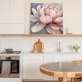 thumbnail image 6 of Pink Flowers Wall Art Painting on Canvas, Spring Country Pastoral Botanical Floral Canvas Art Home Prints Wall Art Framed Modern Artwork for Living Room Bedroom Wall Decor 12x12in, 6 of 9