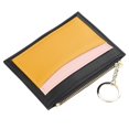 thumbnail image 1 of Women Card Wallet Color Patchwork Card Purse Coin Purse Credit Card Holder, 1 of 7