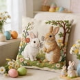 thumbnail image 5 of D 17.72 Inch Easter Throw Pillow Cover Cute Embroidery Pattern Decorative Pillowcase For Sofa Bedroom Living Room And Spring Holiday Home Decoration, 5 of 7