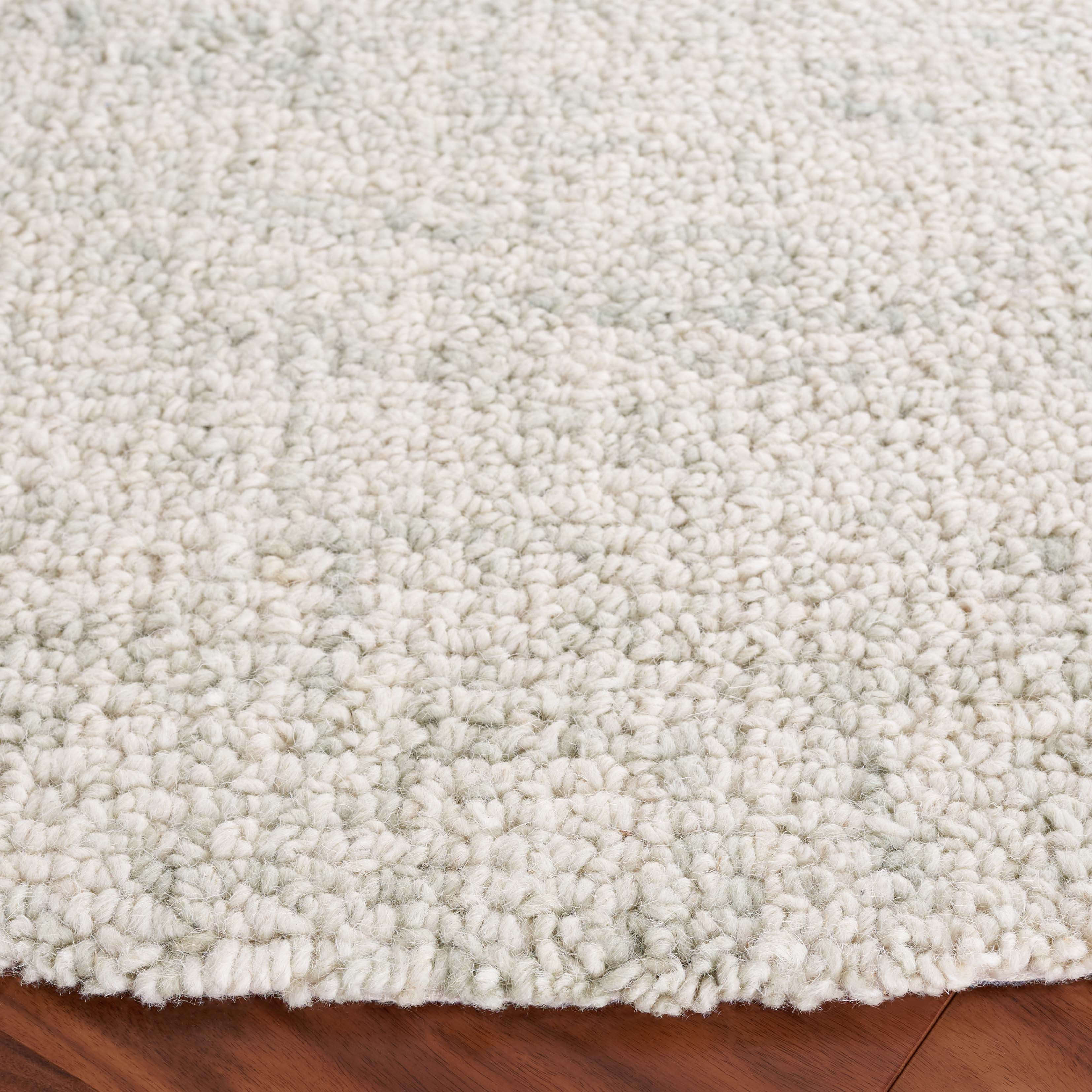 SAFAVIEH Abstract Ethelyn Solid Area Rug, Light Sage/Ivory, 6' x 6' Round