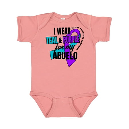 

Inktastic Suicide Prevention I Wear Teal and Purple for My Abuelo Gift Baby Boy or Baby Girl Bodysuit