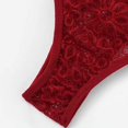 thumbnail image 4 of Femmes 2 Pièces Dentelle Creux Perspective Maillots de Bain Maillots de Bain de Plage Ensemble Rouge XL, 4 of 9