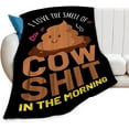 thumbnail image 4 of Funny Cow Throw Blanket Soft Cozy Fuzzy Warm Plush Flannel Lightweight Fleece Cow Gifts Decor for Women Men Adults Kids 50"X40", 4 of 6