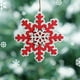 thumbnail image 5 of Christmas Snowflake Decorative Pendant Made Of Wood Suitable For Christmas Tree Doors And Fireplaces, 5 of 6
