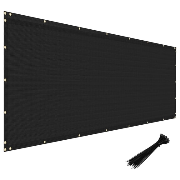 Privacy Fence Screen 5' x 20' Heavy Duty Windscreen Fencing Mesh Fabric Shade Net Cover for Outdoor Wall Garden Yard Pool Deck, Black