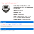 thumbnail image 2 of Intake Right Variable Timing Unit - Compatible with 2013 - 2015 Mercedes-Benz GLK350 - Replacement, 2 of 3