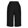 thumbnail image 5 of Yievot Bermuda Shorts for Women Cotton Loose Casual Drawstring Elastic High Waisted Shorts with Pockets Summer Beach Outfits, 5 of 6