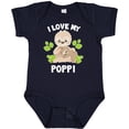thumbnail image 3 of Inktastic Cute Sloth I Love My Poppi with Green Leaves Boys or Girls Baby Bodysuit, 3 of 5