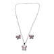 thumbnail image 2 of COLLAR DE MARIPOSA ROSA DE PLATA Y ARETES, 2 of 4