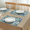 thumbnail image 3 of Pioneer Flower Floral Print Pattern Summer Placemats Table Placemats Set Of 4-Linen Kitchen Washable Placemats Table Mats 12x18 Inch Non-Slip Heat Resistant, 3 of 6