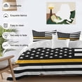 thumbnail image 3 of Thin Gold Bedding Duvet Cover Set Twin 4 Pieces Line Dispatchers Dispatch Communications Officer American Flag Bedding Set with Zipper Closure,1 Comforter Cover 68x86 In 1 Flat Sheet&2 Pillow Cases, 3 of 7