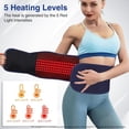 thumbnail image 4 of Morfone Red Light Belt with 3 Heat & 4 Vibration Massage, 660nm & 850n Infrared Red Light Wrap Belt for Body Waist Back Shoulder Leg Knee,Blue, 4 of 7
