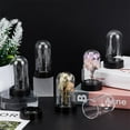 thumbnail image 4 of 6 Sets Plastic Display Dome Cloche Display Dome Case with Acrylic Base Clear Cloche Bell Jar Terrarium for Valentine's Day Flower Decorations Crafts 1.8x3.23 Inch, 4 of 7