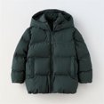 thumbnail image 3 of Girls Puffer Jackets Hooded Full Zip Warm Windproof Winter Coats Outerwear Size 2-3t, 3 of 5