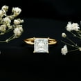 thumbnail image 6 of Rosec Jewels Princess Cut Moissanite Solitaire Engagement Ring for Women (2 Ct, 7 mm, D-VS1 Grade), 18K Yellow Gold, US 7.00, 6 of 9