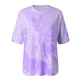 thumbnail image 3 of DailyTrove Women's Tie-Dye Oversize Short Sleeve T-Shirt - Casual Loose Tee, Vibrant for Beach & Festival, 3 of 5