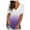 Purple, variant on Giftesty Womens Plus Size Women's Fashion Casual Gradient V-neck Short Sleeve Loose T-shirt Tops