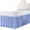 Light Blue, variant on Dorm Bed Skirt Twin XL 36 Inch Drop, 100% Microfiber Extra Long College Dust Ruffle Bedskirt, White