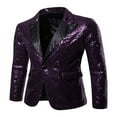 thumbnail image 1 of Men Sequins Nigth Clubs Wedding Party Tuxedo Cocktail Suit Jacket Coat, 1 of 6