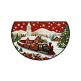 thumbnail image 2 of Summercome Christmas Xmas Half Round Door Mat Xmas Rainbow Half Moon Rug Washable Half Circle Area Rugs Indoor Entrance Non Slip Semi Circle Rugs Floor Carpet for Kithen Bedroom Decorate Gift, 2 of 6