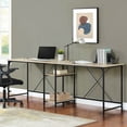thumbnail image 5 of Mainstays Two-Way Convertible Desk with Lower Storage Shelf, Natural Finish and Black Metal Frame, Adult and Teen, 5 of 13