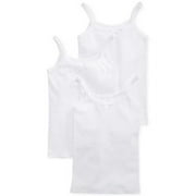 Maidenform WHITE Little Girls & Big Girls 3-Pack Camis, US Medium(7/8)