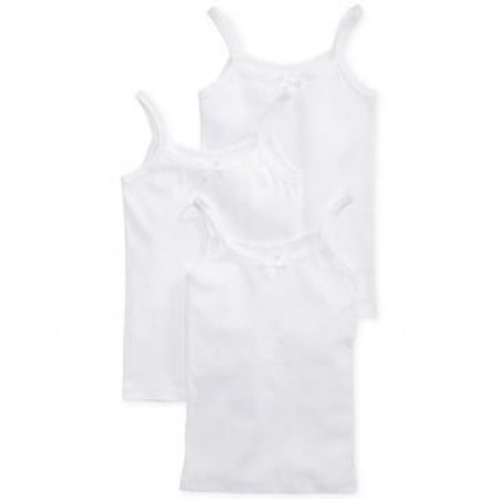 Maidenform WHITE Little Girls & Big Girls 3-Pack Camis, US Medium(7/8)