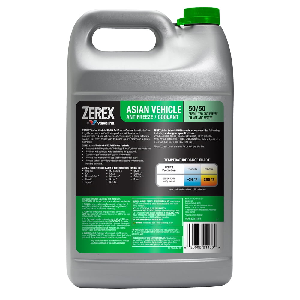 Buy Zerex Asian Vehicle Green Silicate and Borate Free Antifreeze Buy Zerex Asian Vehicle Green Silicate and Borate Free Antifreeze