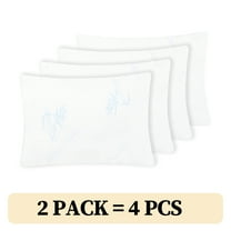 (2 pack) Bamboo Rayon Fabric Waterproof Pillow Protectors with Zipper, Pillow Covers Set of 2 Zippered Pillow Case Pillow Encasement Soft Breathable ( King, Blue)