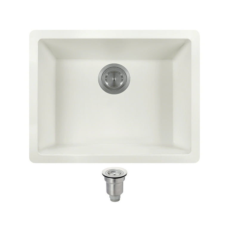 MR Direct 808 Beige Dualmount Composite Granite 21 5/8 in. Single Bowl Kitchen Sink Ensemble With One Basket Strainer MR Direct 808 Beige Dualmount Composite Granite 21 5/8 in. Single Bowl Kitchen Sink Ensemble With One Basket Strainer
